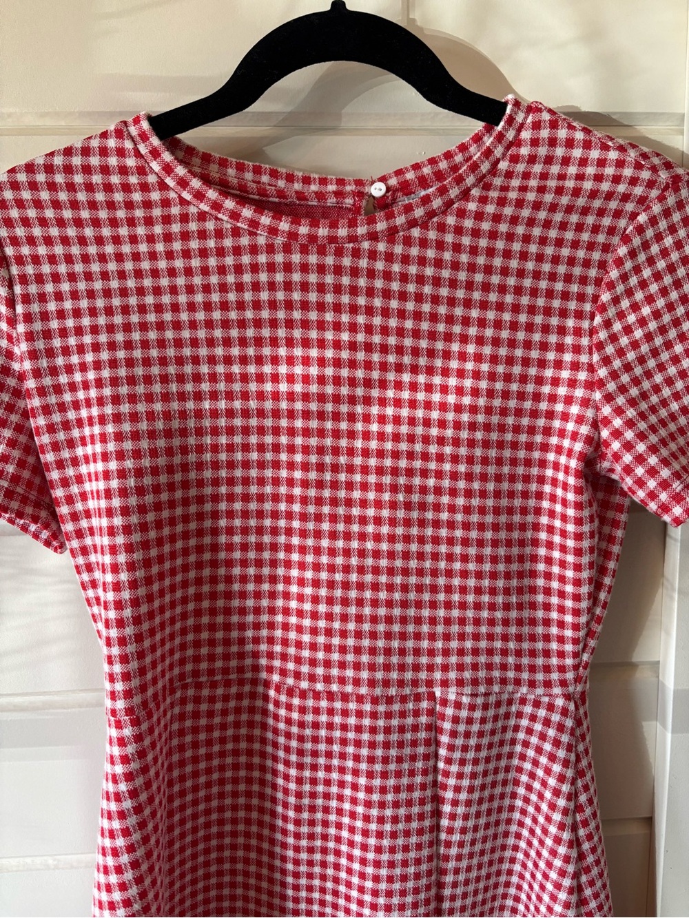 Zara Red Gingham Mini Dress - Picture 3 of 6